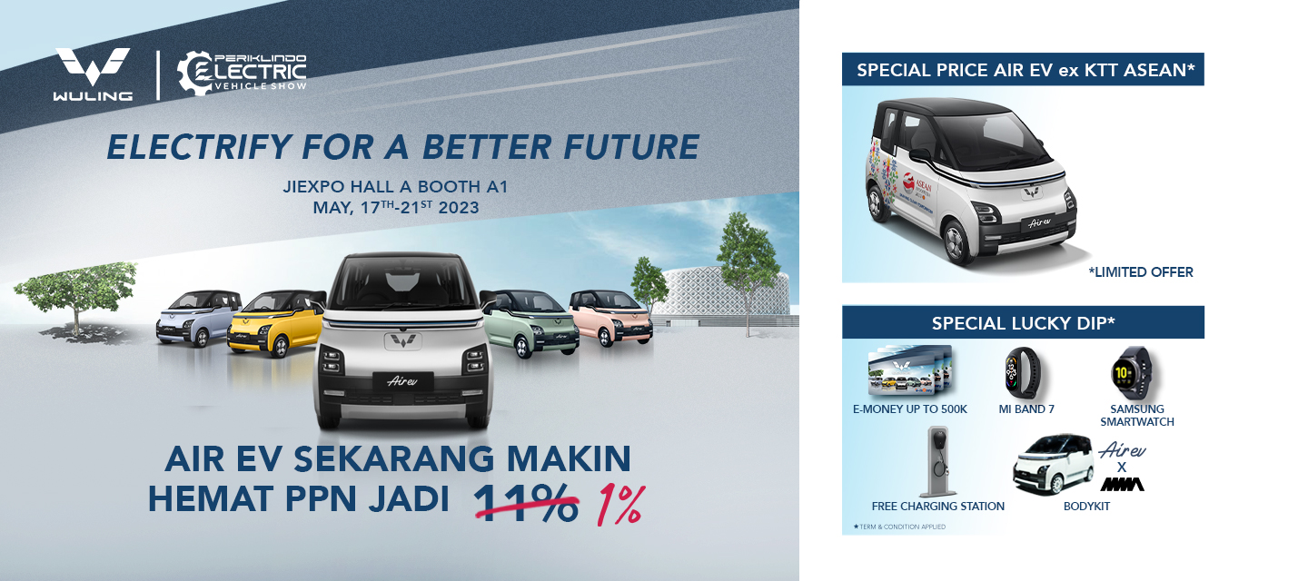 Wuling Air ev Kembali Meramaikan PEVS 2023!